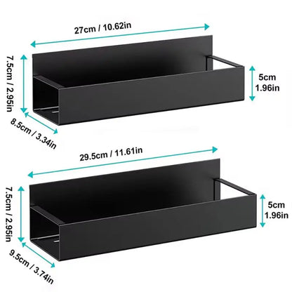 Magnetic fridge shelf spice storage rack